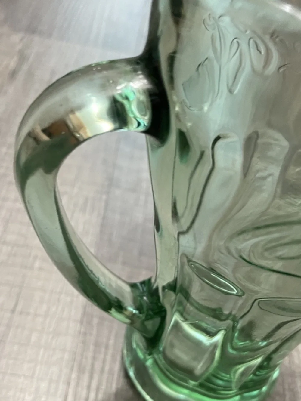 Vintage Coca-Cola Heavy Green Glass With Handle Coke Float Mug Cup Libby